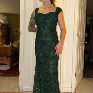 SHEIN Green Sequin Dress
